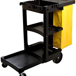 Rubbermaid Chariot de ménage avec sac 1805985, noir
