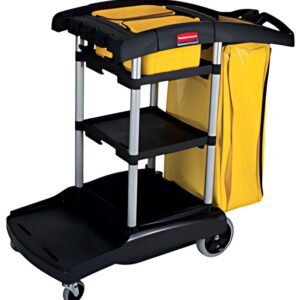 Rubbermaid Chariot de ménage grande capacité FG9T7200, noir
