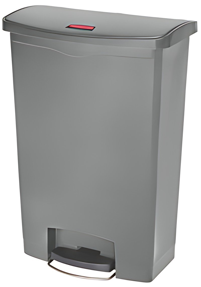 Rubbermaid Collecteur à pédale Slim Jim, 90 litres, gris