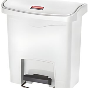 Rubbermaid Collecteur à pédale Slim Jim, 15 litres, blanc