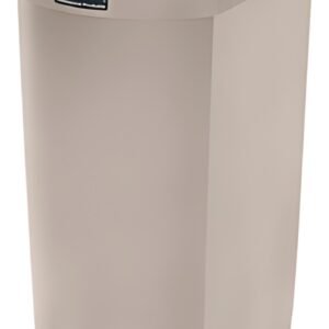 Rubbermaid Collecteur à pédale Slim Jim, 68 litres, beige