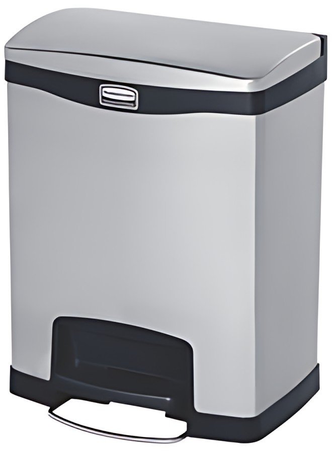 Rubbermaid Collecteur à pédale Slim Jim, en métal, 30 litres