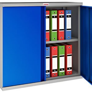 phoenix Armoire de bureau SCL0891, en acier, gris clair/bleu