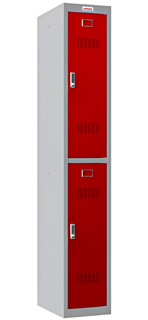 phoenix Vestiaire PL1230, serrure électronique, gris/rouge