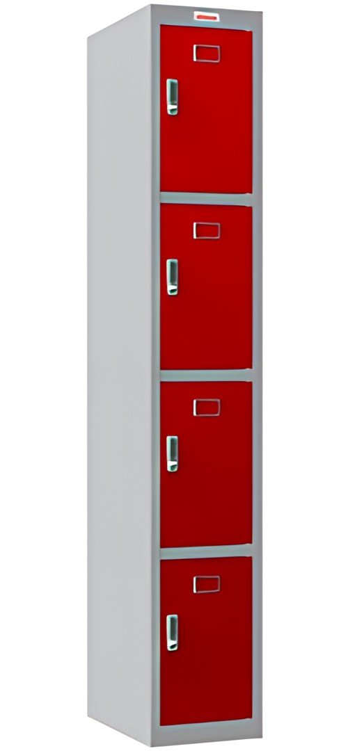 phoenix Vestiaire PL1430, serrure électronique, gris/rouge