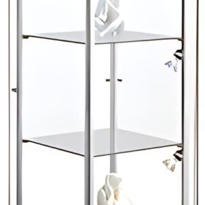 kerkmann Vitrine carrée expoline, 4 étagères en verre, gris