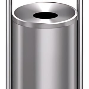 kerkmann Cendrier extérieur sur socle tec-art, rond, argent