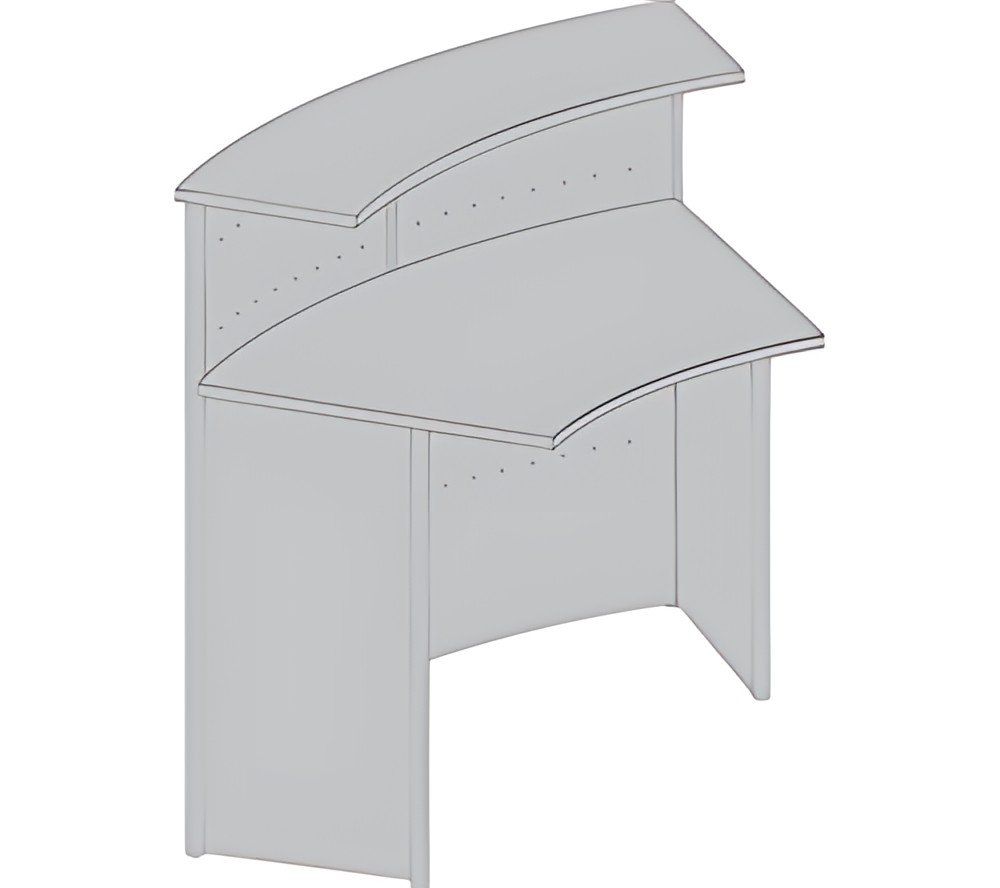 kerkmann Comptoir de base Genua, 45 degrés, gris argent/