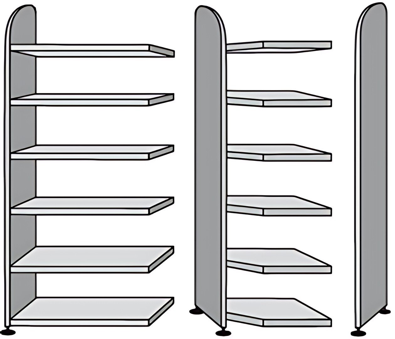 kerkmann Rayonnage Dante avec paroi arrière, (L)1.000 mm