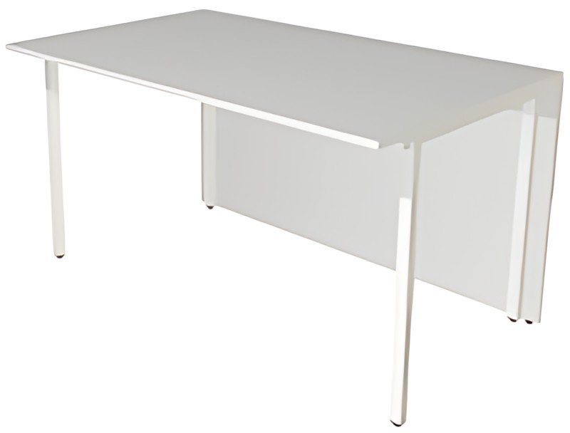 kerkmann Elément de table Atlantis, droit, blanc/verre