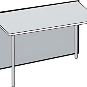 kerkmann Pièce de table Atlantis, droit, blanc/anthracite