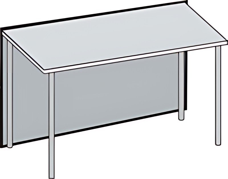 kerkmann Pièce de table Atlantis, oblique d'un côté