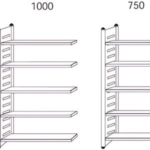 kerkmann Rayonnage de coin "M2", (L)750 x (H)2.200 mm