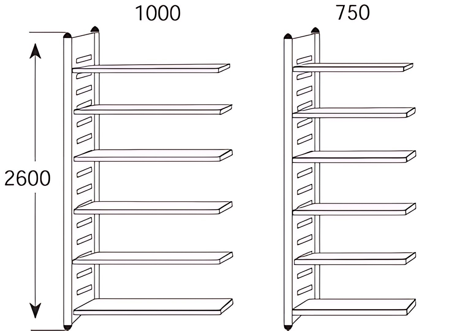 kerkmann Rayonnage de coin "M2", (L)900 x (H)2.600 mm