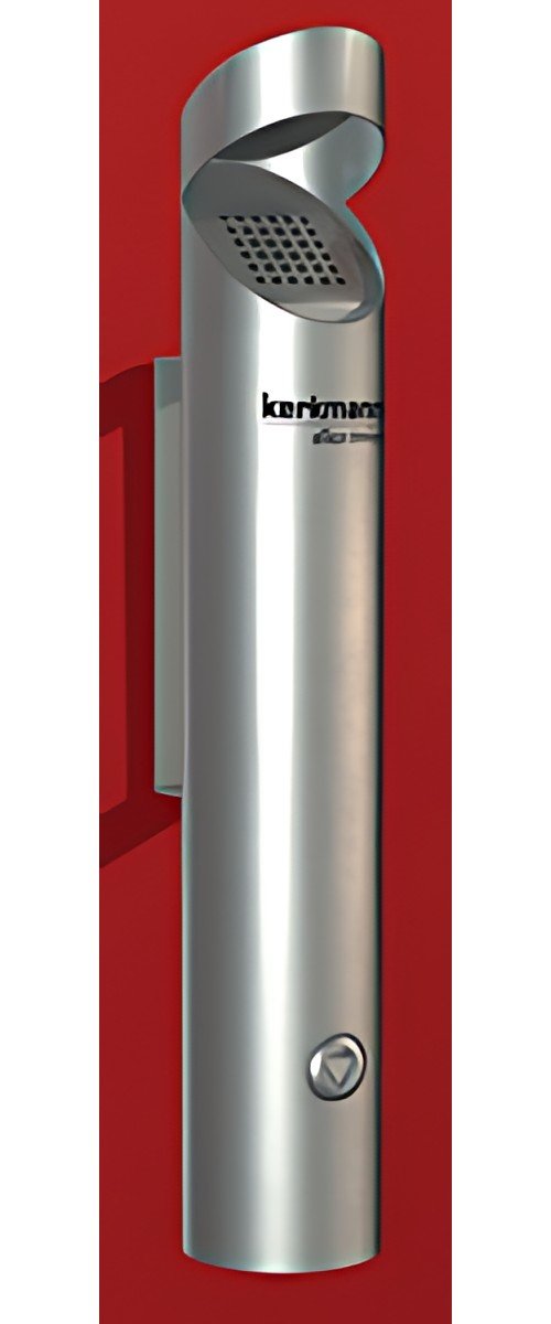 kerkmann Cendrier extérieur mural Pio, acier inoxydable,