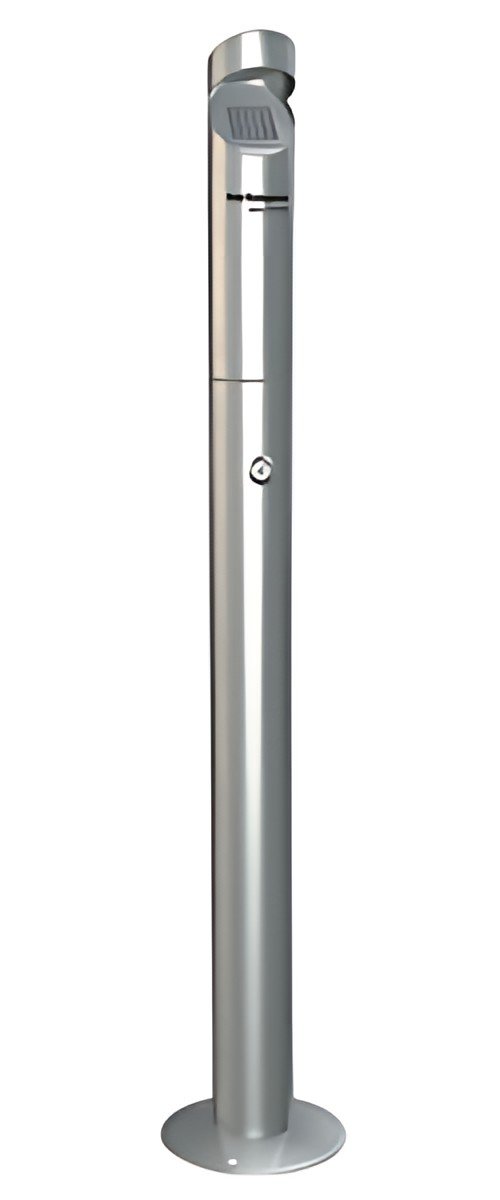 kerkmann Cendrier extérieur sur socle Pio, acier inoxydable