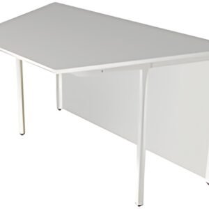 kerkmann Comptoir d'accueil, 2 côtés obliques, blanc/verre
