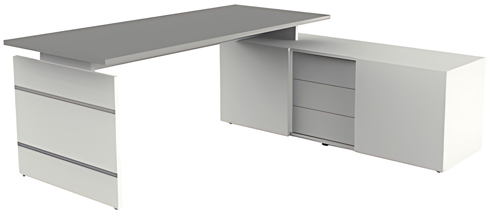 kerkmann Bureau complet Form 4, blanc/graphite