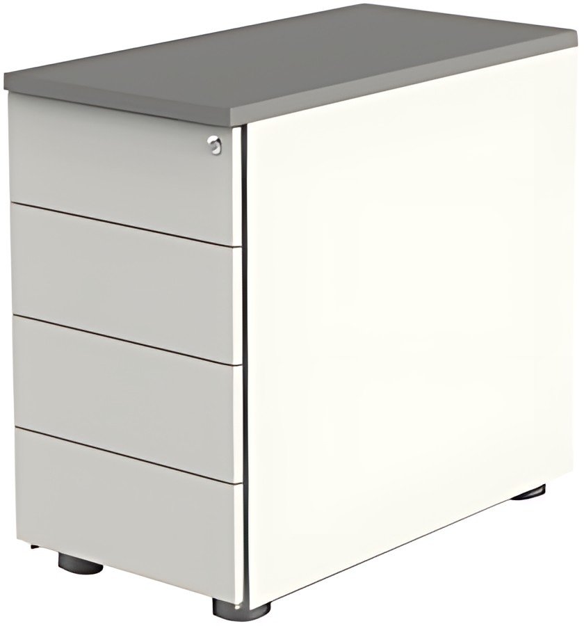 kerkmann Caisson annexe, 4 tiroirs, blanc/graphite