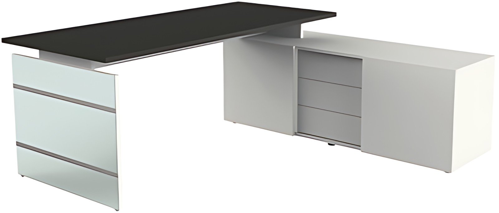 kerkmann Bureau complet LUGANO, anthracite