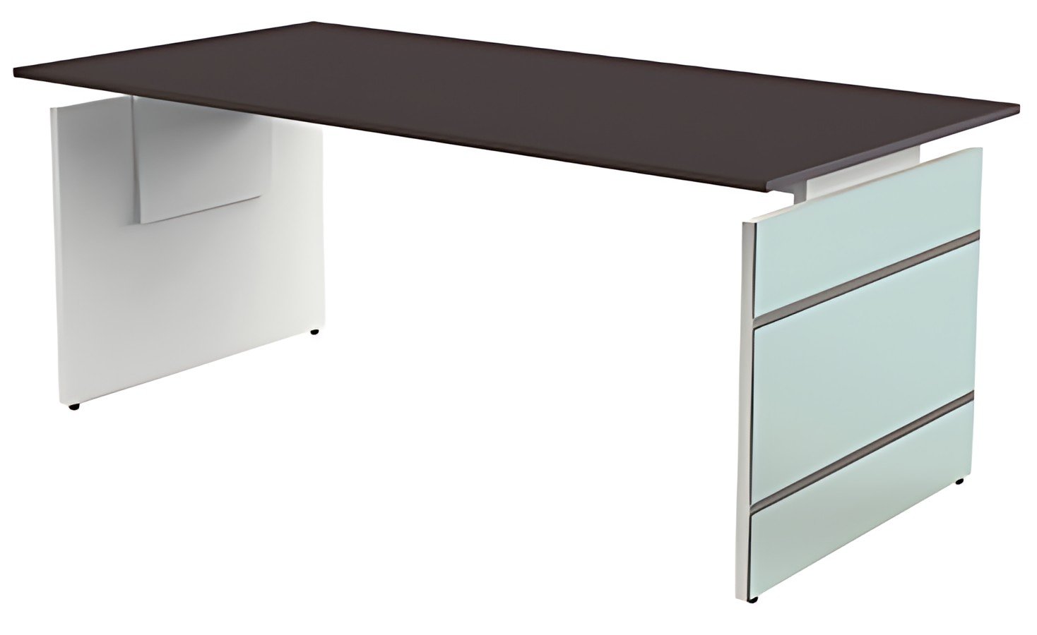 kerkmann Bureau avec piètement panneau LUGANO, anthracite