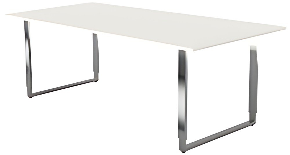 kerkmann Table de conférence AVETO, (L)2.000 mm, blanc