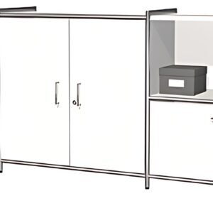 kerkmann Bahut ARTLINE, 2 hauteurs de classeur, blanc