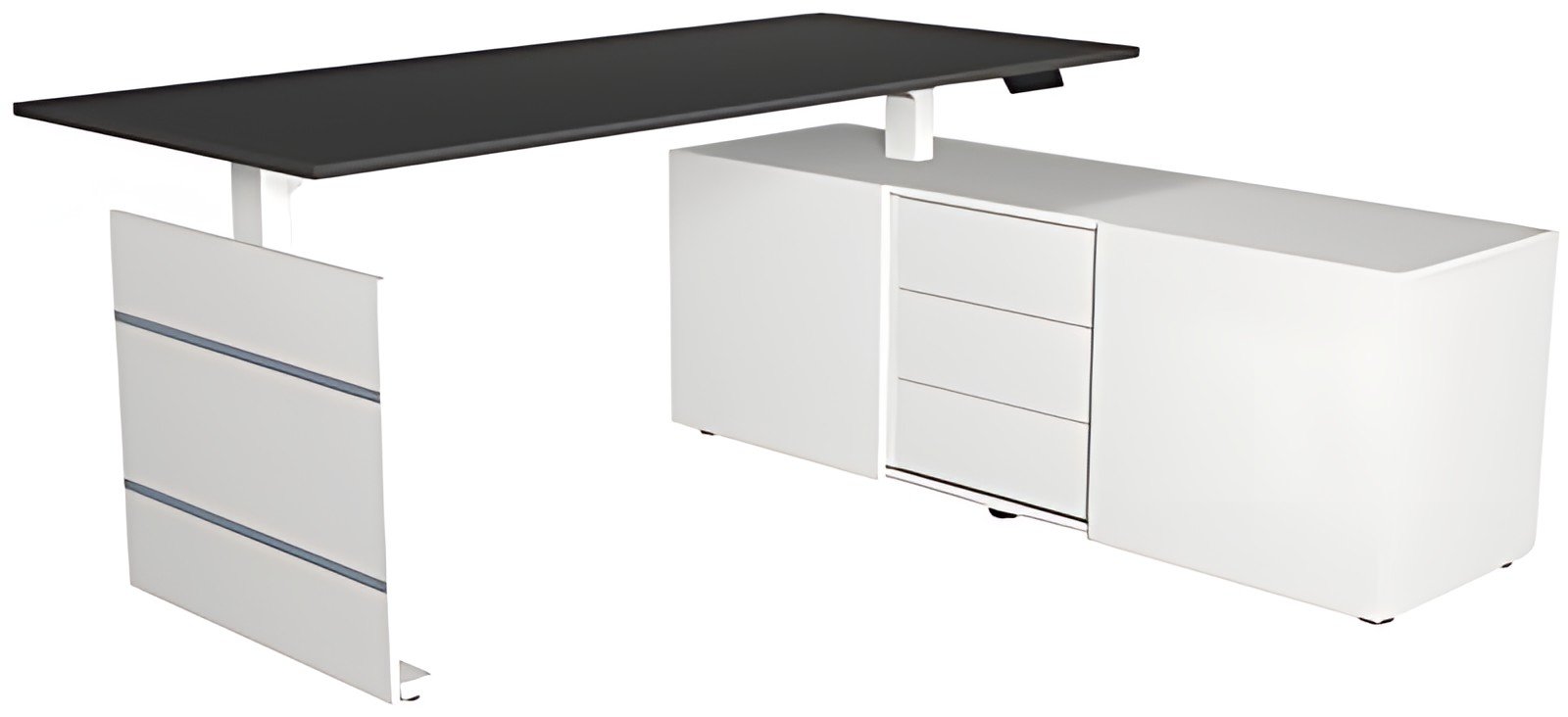 kerkmann Poste de travail complet Move 3, blanc/anthracite
