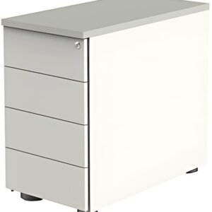kerkmann Caisson annexe, 4 tiroirs, blanc/gris clair