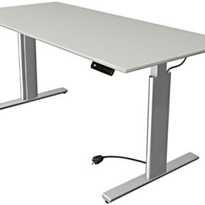 kerkmann Table de bureau assis-debout Move 3 tube,gris clair