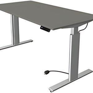 kerkmann Table de bureau assis-debout Move 3 tube, graphite