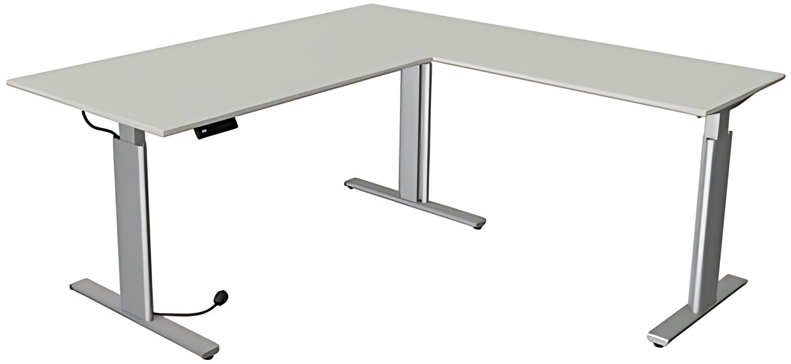 kerkmann Table de bureau assis-debout Move 3 tube, gris