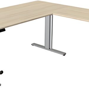 kerkmann Table de bureau assis-debout Move 3 tube, érable