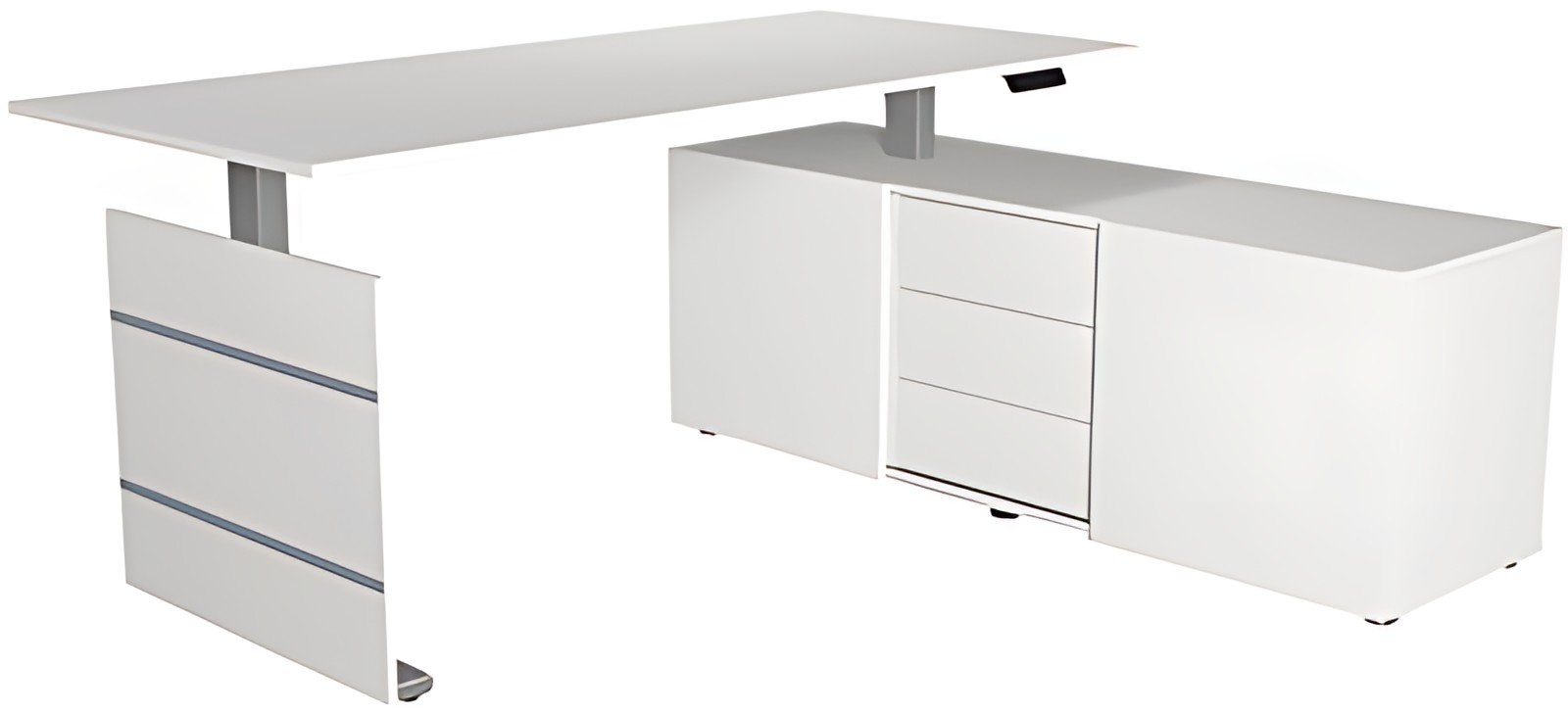 kerkmann Poste de travail complet Move 3 tube, blanc