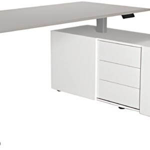 kerkmann Poste de travail complet Move 3 tube, gris clair