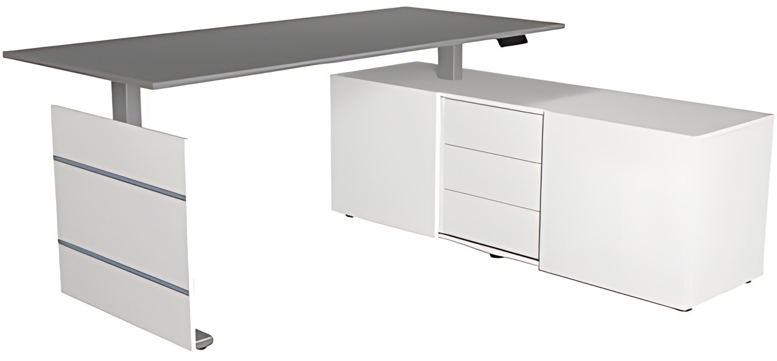kerkmann Poste de travail complet Move 3 tube, graphite
