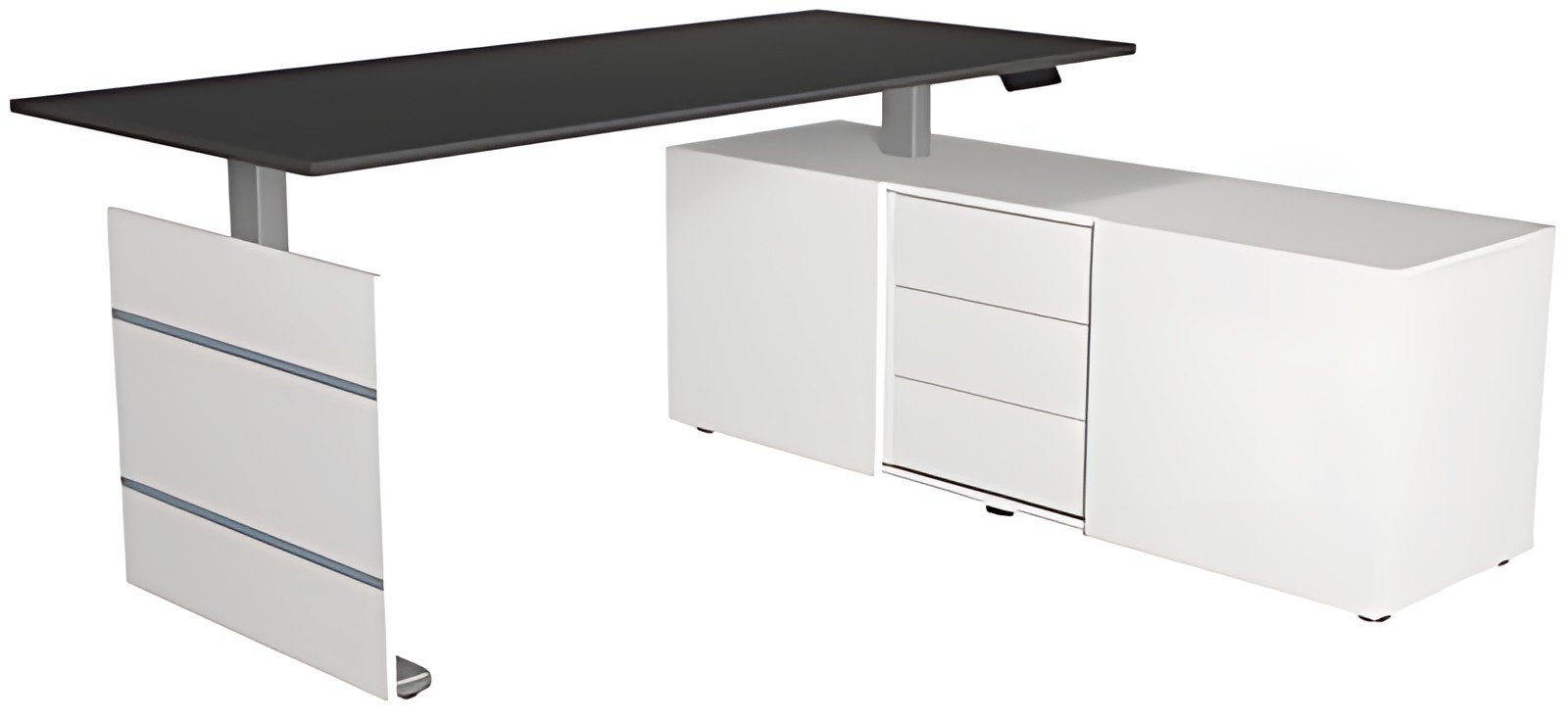 kerkmann Poste de travail complet Move 3 tube, anthracite