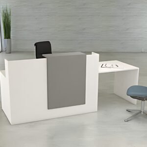 kerkmann Comptoir Sydney avec espace conseil, blanc/graphite