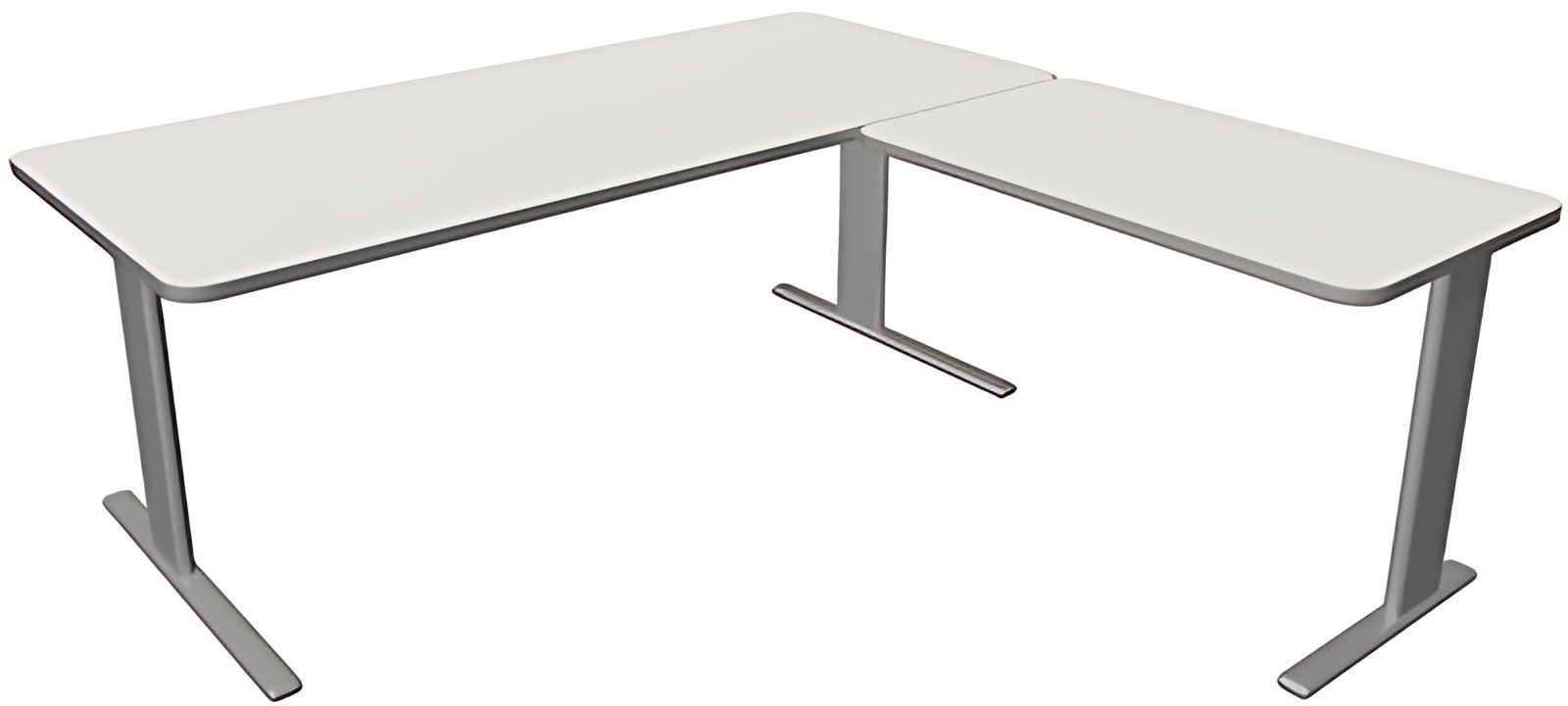 kerkmann Bureau UNIC avec extension, (L)1.800 mm, blanc