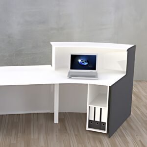 kerkmann Comptoir arrondi BARI, espace conseil, blanc
