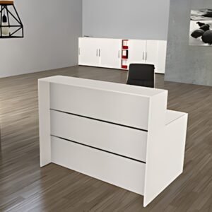 kerkmann Comptoir linéaire BARI Compact, blanc/anthracite