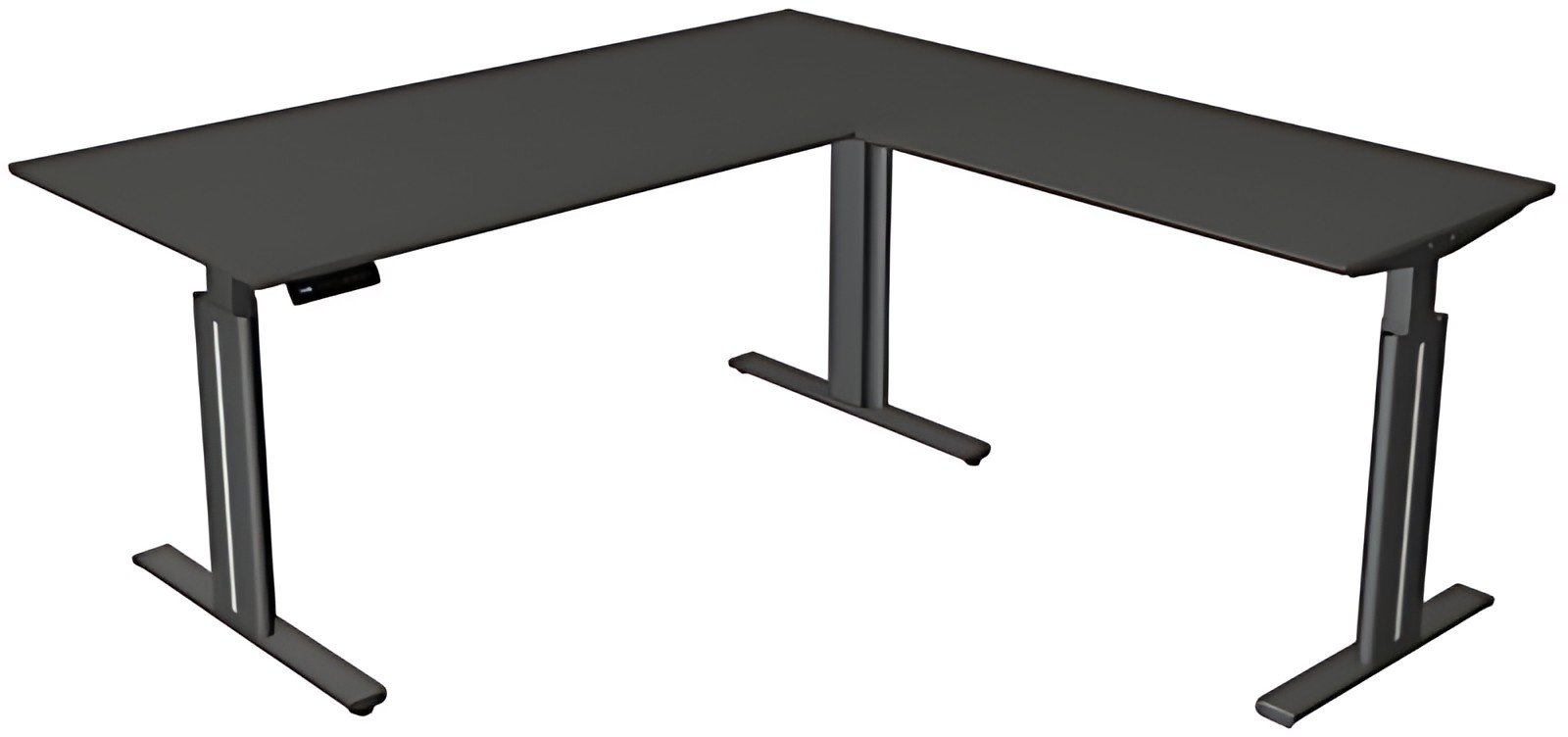 kerkmann Table de bureau assis-debout Move 3 elegant, gris