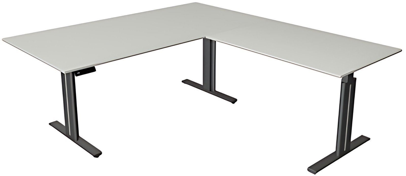 kerkmann Table de bureau assis-debout Move 3 elegant, gris