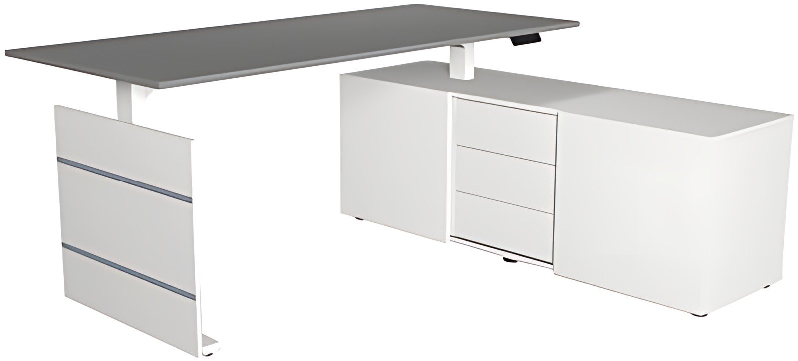 kerkmann Poste de travail complet Move 3, blanc/graphite