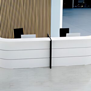 kerkmann Comptoir arrondi BARI up & down, grand, blanc