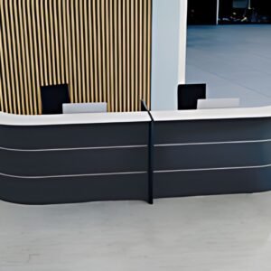 kerkmann Comptoir arrondi BARI up & down, grand, anthracite