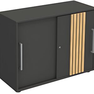 kerkmann Bahut Oxford, 2 hauteurs de classeur, anthracite