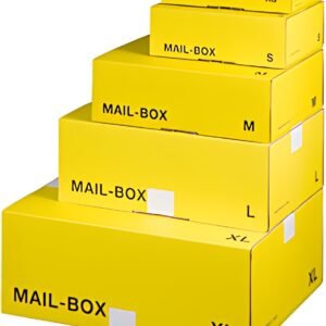 smartboxpro Carton d'expédition MAIL BOX, taille: S, jaune