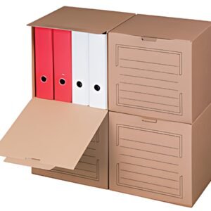 smartboxpro Conteneur d'archives, couvercle frontal, marron