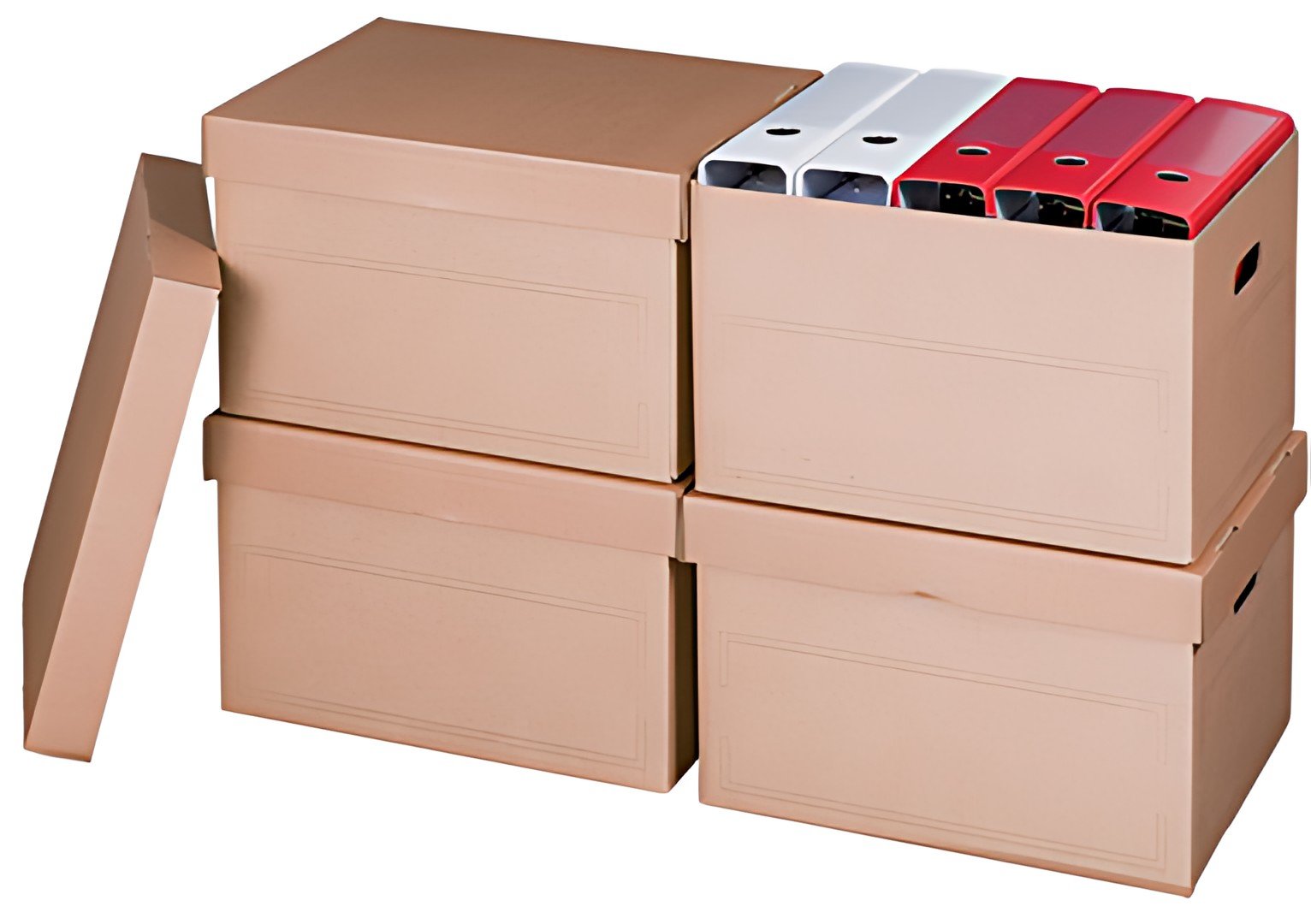 smartboxpro Boîte d'archives/transport, à couvercle, marron